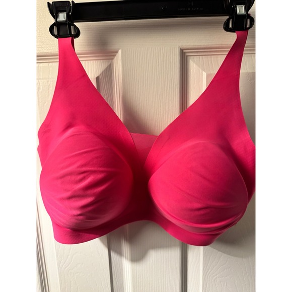 Knix Shadow Mesh T-Shirt Bra‎ XL++ Wireless Smooth Shocking Pink Comfort - Picture 1 of 7